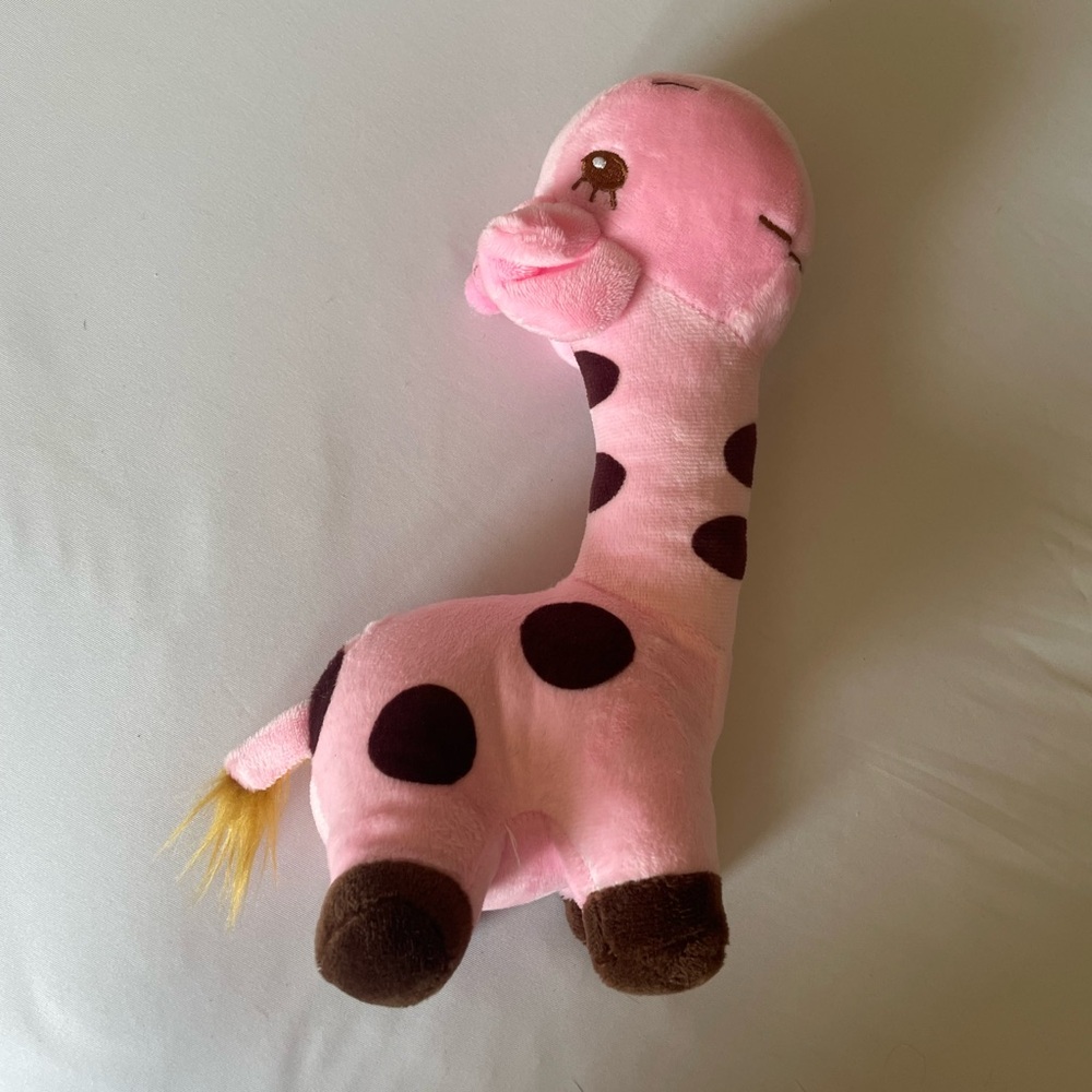 Pink Plush Giraffe Toy